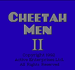 Cheetahmen II title screen for NES